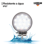 Kit 2 Farol LED Redondo 42w 14 Leds 12v - 24v 6500k Aluminio
