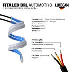 Kit 2 Fita LED Farol Drl + Seta Sequencial 12v