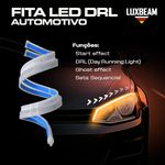 Kit 2 Fita LED Farol Drl + Seta Sequencial 12v