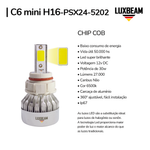 Kit 2 Super Led C6 Mini 30w 27.000lm 12v