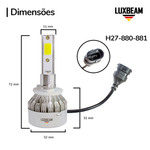 Kit 2 Super Led C6 Mini 30w 27.000lm 12v