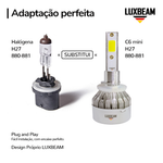 Kit 2 Super Led C6 Mini 30w 27.000lm 12v