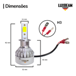 Kit 2 Super Led C6 Mini 30w 27.000lm 12v