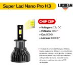 Kit 2 Super Led Nano Pro 50w 60.000lm 12v