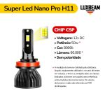 Kit 2 Super Led Nano Pro 50w 60.000lm 12v