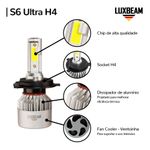 Kit 2 Super Led S6 Ultra 50w 60.000lm 12v