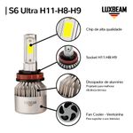 Kit 2 Super Led S6 Ultra 50w 60.000lm 12v