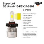 Kit 2 Super Led S6 Ultra 50w 60.000lm 12v