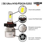 Kit 2 Super Led S6 Ultra 50w 60.000lm 12v