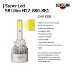 Kit 2 Super Led S6 Ultra 50w 60.000lm 12v