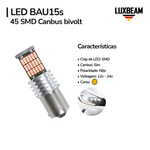 Lâmpada LED 1 Polo 45 SMD Canbus 1156 BAU15s 12v 24v