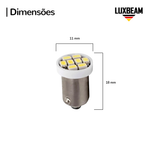 Lâmpada LED 8 Led SMD T4w BA9s 69 12v