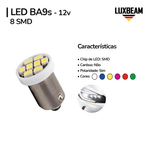 Lâmpada LED 8 Led SMD T4w BA9s 69 12v