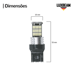 Lâmpada LED T20 2 Polos Canbus 45 SMD 12v 24v