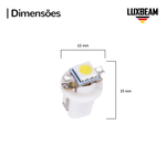 Lâmpada LED T5 1 SMD Base B8.5 D 24v