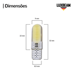Lâmpada LED T10 Silicone COB 24v
