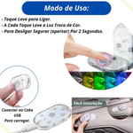 Luz LED Interior Universal Recarregavel USB com Imã