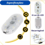 Luz LED Interior Universal Recarregavel USB com Imã