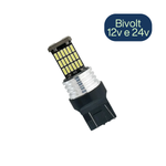 Lâmpada LED T20 2 Polos Canbus 45 SMD 12v 24v