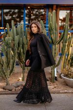 SAIA LUMA (RENDA)  - PRETO 