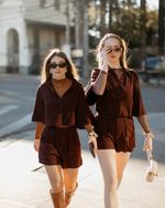CONJUNTO LINHO MARIANA - MARROM