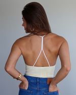 BODY ALICIA CANELADO - AMARELO