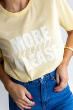T SHIRT FRASE - AMARELO