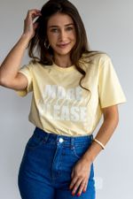 T SHIRT FRASE - AMARELO