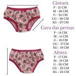 Kit 6 Calcinhas Infantis Nina - 100% Algodão – Meninas 1 a 9 Anos