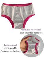  Kit atac. 20 un - Calcinha infantil Belle - Algodão com acabamentos de rendinha 