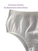 CALCINHA INFANTIL  LILA ALGODÃO COM CÓS