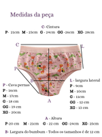 Calcinha infantil de algodão com cós, estampas variadas, kit com 6 uni