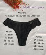 Calcinhas de algodão com lateral de renda - Kit 3 un