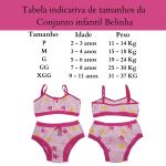 Conjunto de calcinha e top infantil Belinha - kit 3 un
