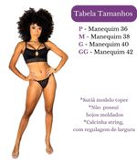 Conjunto lingerie Lívia - Cropped de renda e tanga regulável - Preto