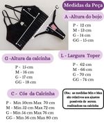 Conjunto lingerie Lívia - Cropped de renda e tanga regulável - Preto
