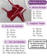 Conjunto lingerie Lívia - Cropped de renda e tanga regulável - Vermelho