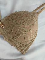 Conjunto lingerie renda, bojo triangular, sem aros - Canela