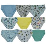 Cueca Infantil Slip cores sortidas 100% algodão - kit 6 un