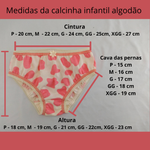 Kit 10 Calcinhas Infantis Nina 100% Algodão – Estampadas divertidas