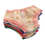 kit 10 un - Calcinha infantil extra macia com rendinha