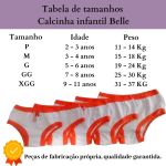 kit 10 un - Calcinha infantil extra macia com rendinha