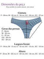 Kit 7 Calcinhas de algodão traseira cavada cores sortidas