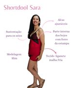 MB50 - Shortdool liganete  Sara - poa vermelho