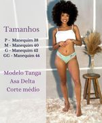 MB67 - Tanga de Malha cottom lateral de renda