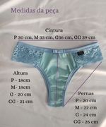 MB67 - Tanga de Malha cottom lateral de renda