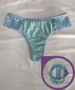 MB67 - Tanga de Malha cottom lateral de renda