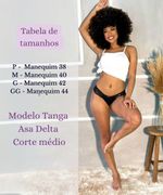 MB67 - Tanga de Malha cottom lateral de renda