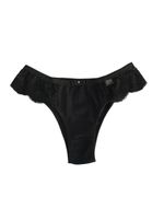 MB67 - Tanga de Malha cottom lateral de renda