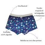 Trio de Calcinha Boxer infanto/juvenil Duda